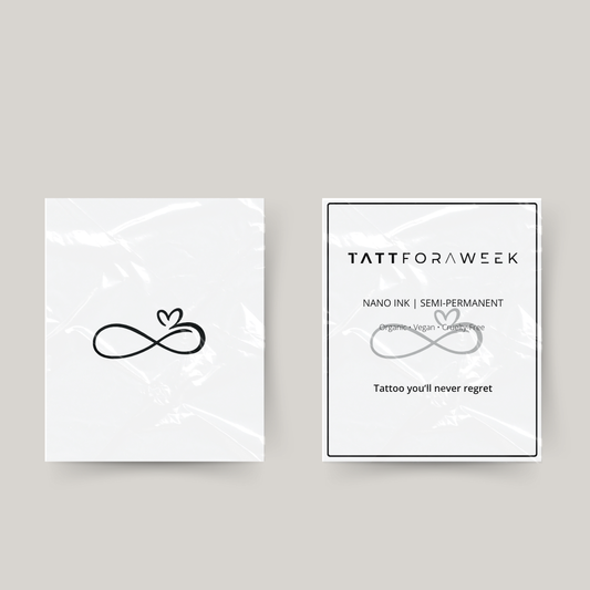 Tillfällig tatuering infinity hjärta