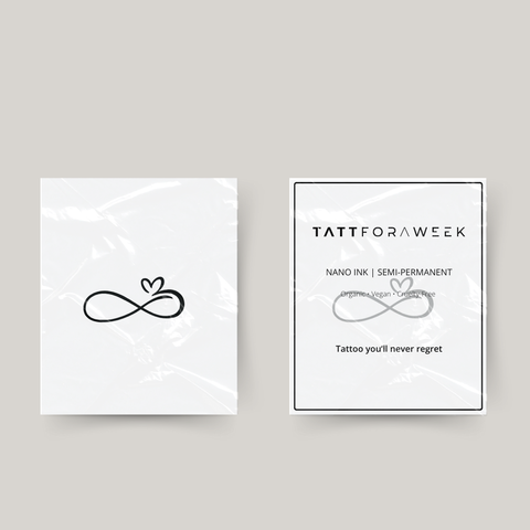 Tillfällig tatuering infinity hjärta