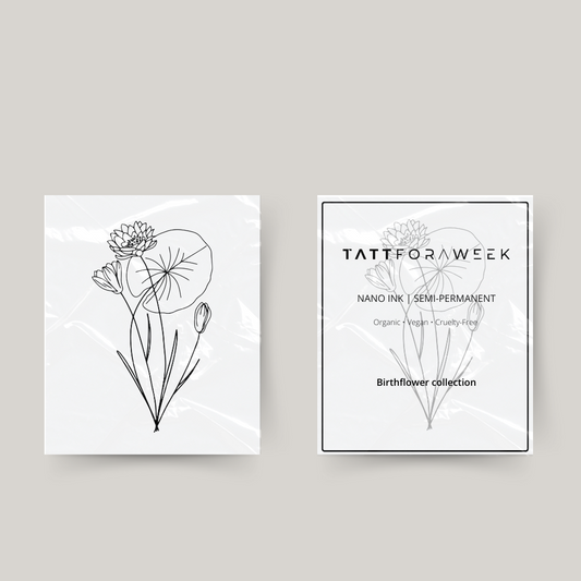 Tillfällig tatuering födelseblomma juli