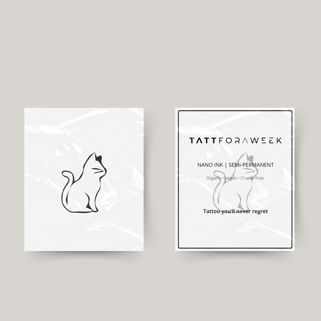 Tillfällig tatuering katt