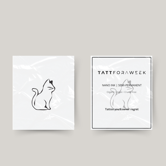 Tillfällig tatuering katt