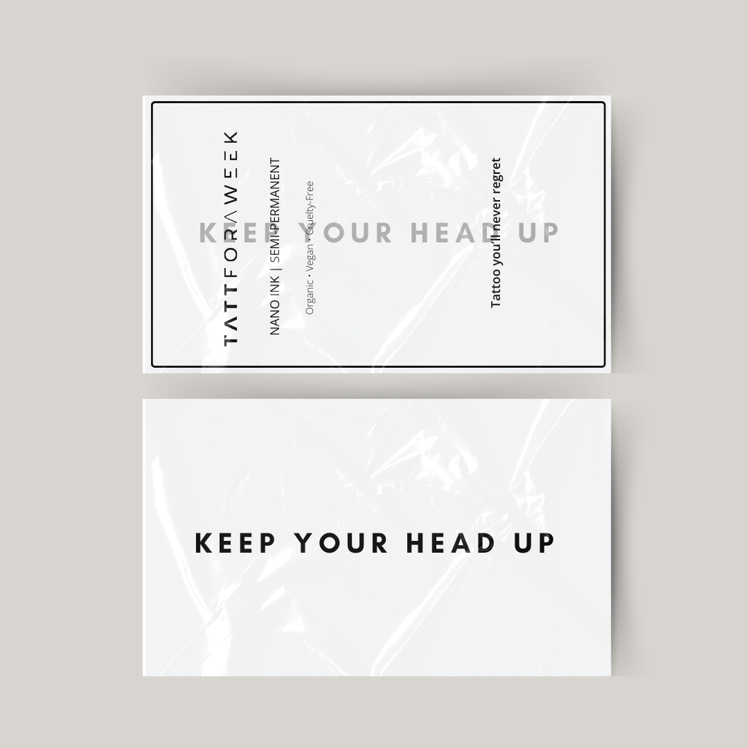 Tillfällig tatuering håll huvudet uppe