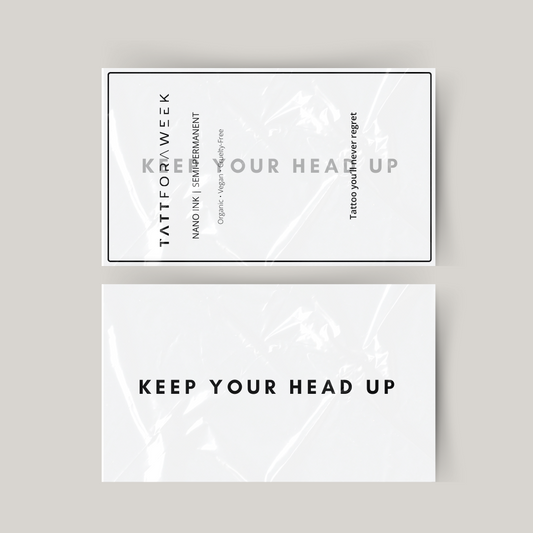 Tillfällig tatuering håll huvudet uppe