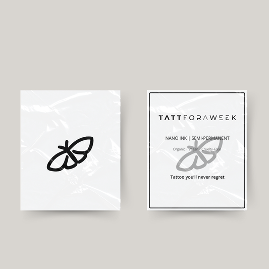 Tillfällig tatuering liten flygande fjäril