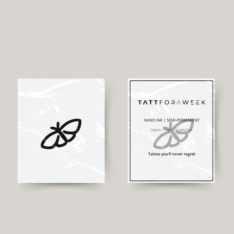 Tillfällig tatuering liten flygande fjäril