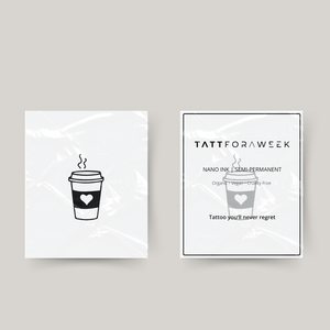 Tillfällig tatuering kaffe