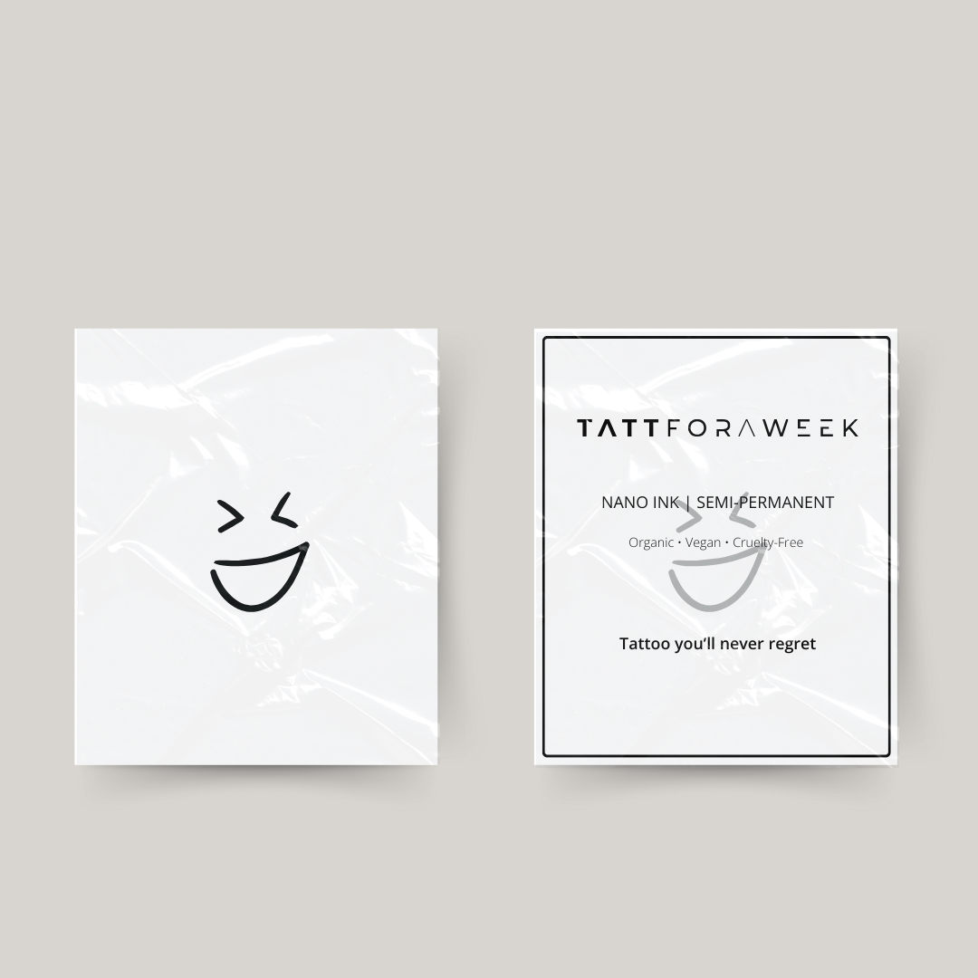 Tillfällig tatuering leende smiley