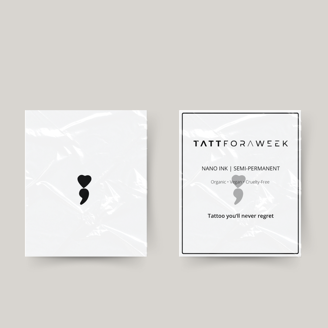 Tillfällig tatuering kärlek kommatecken