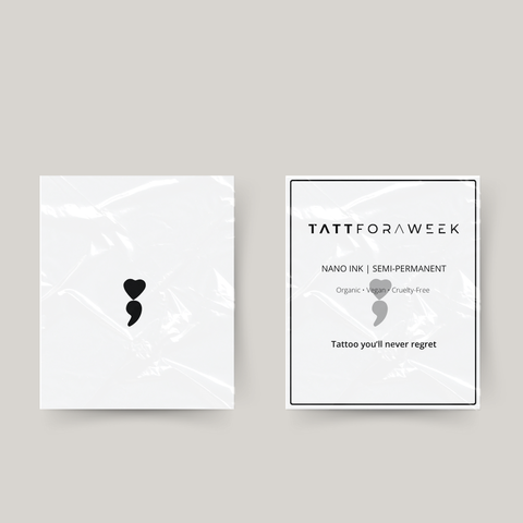 Tillfällig tatuering kärlek kommatecken