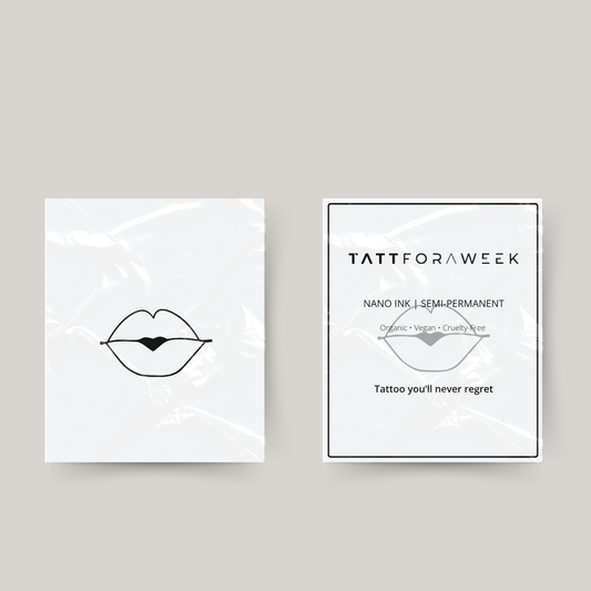 Tillfällig tatuering läppar