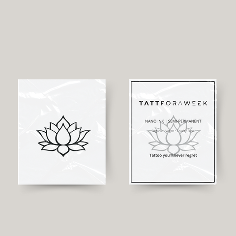 Tillfällig lotus-tatuering