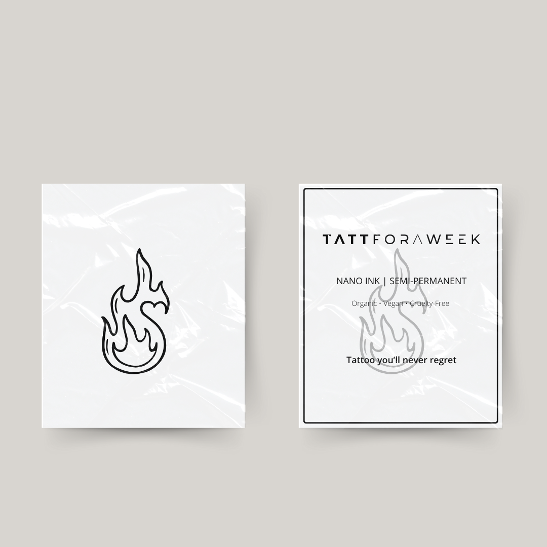 Tillfällig tatuering vacker eld