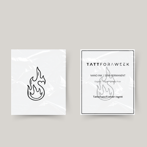 Tillfällig tatuering vacker eld