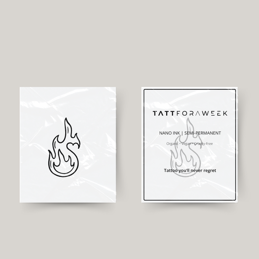 Tillfällig tatuering vacker eld