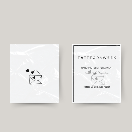 Tillfälligt tatuering kärleksmeddelande