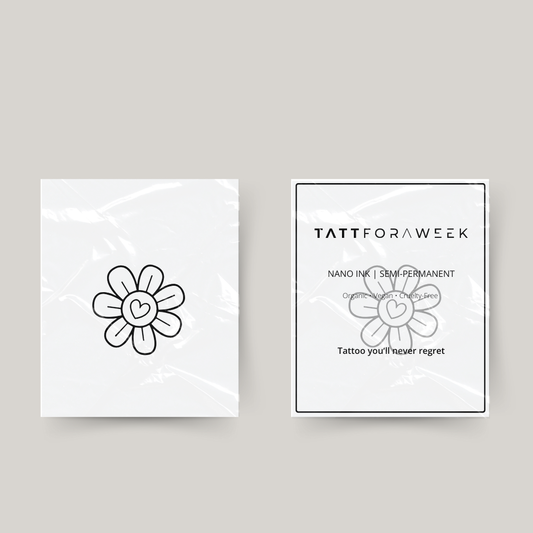 Tillfällig tatuering daisy hjärta