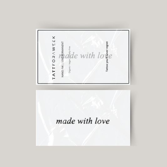 Tillfällig tatuering gjord med kärlek