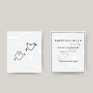 Tillfällig matchande tatuering ängel & busunge