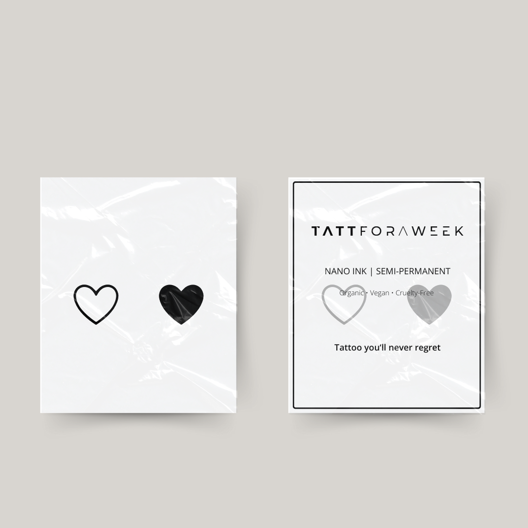 Tillfälliga matchande tatuering hjärtan