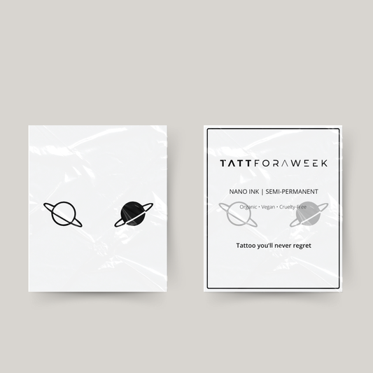 Tillfällig matchande tatuering planeter