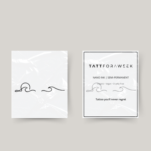 Tillfällig matchande tatuering hav
