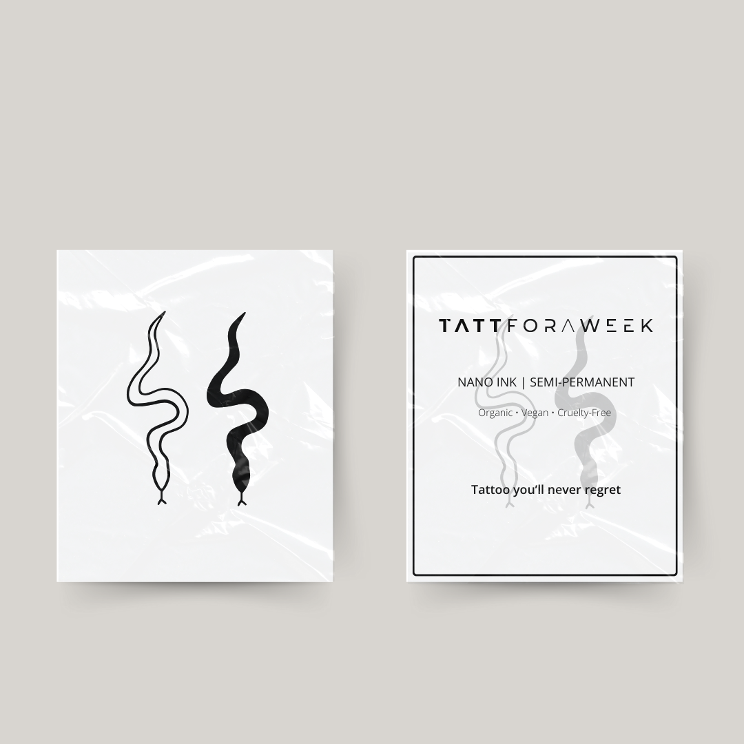 Tillfällig matchande tatuering ormar