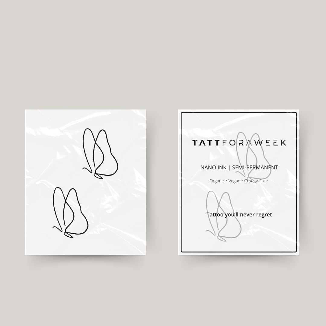 Tillfällig matchande tatuering fjärilar