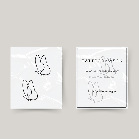 Tillfällig matchande tatuering fjärilar
