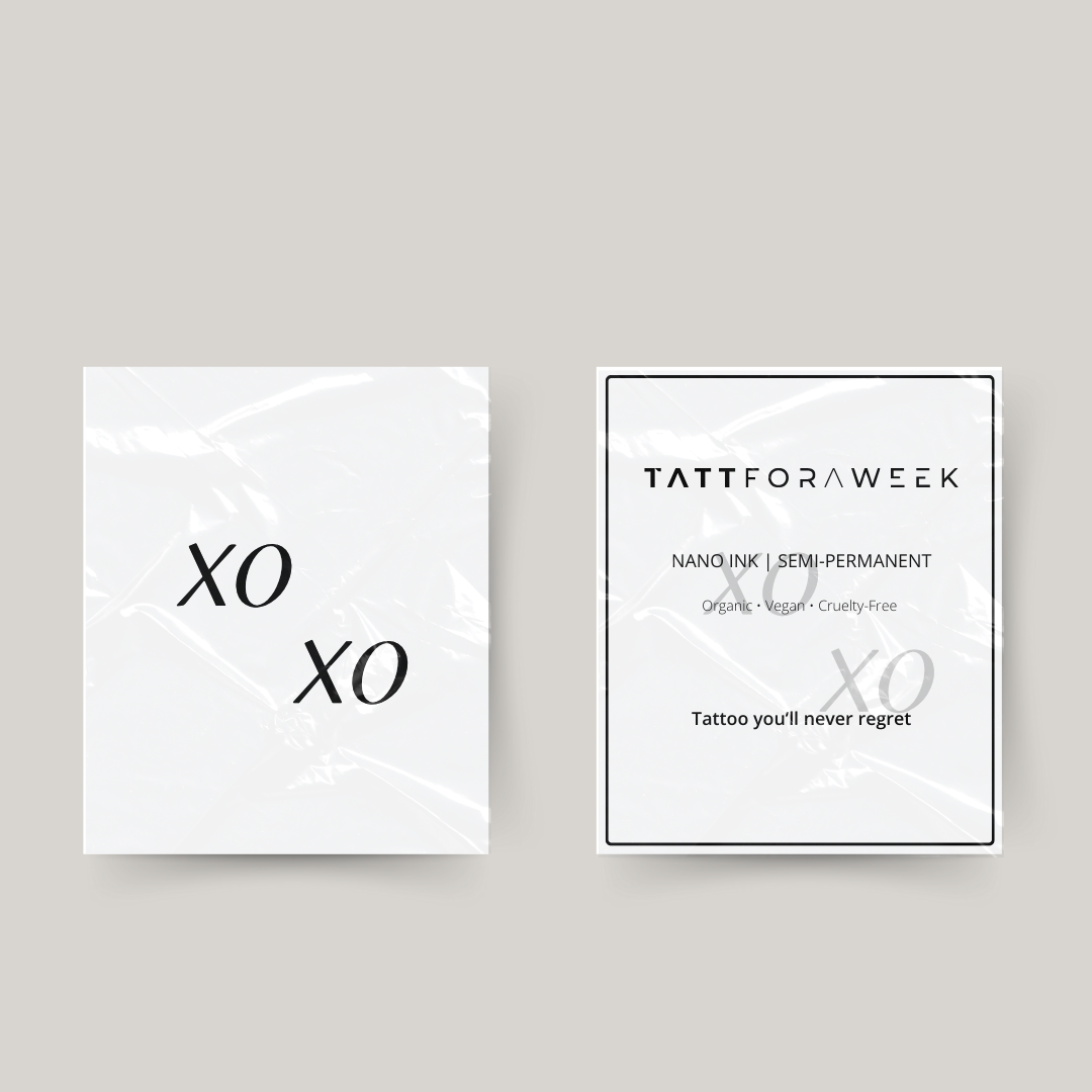 Tillfällig matchande tatuering xo xo