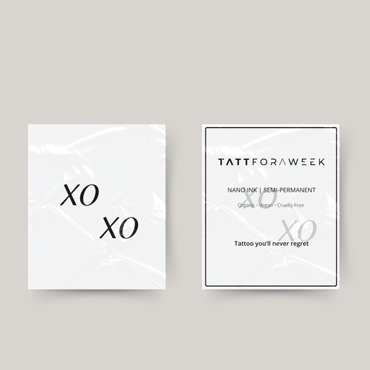 Tillfällig matchande tatuering xo xo