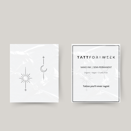 Tillfällig matchande tatuering sol & måne