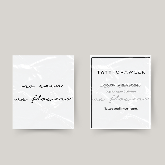 Tillfällig tatuering inget regn inga blommor