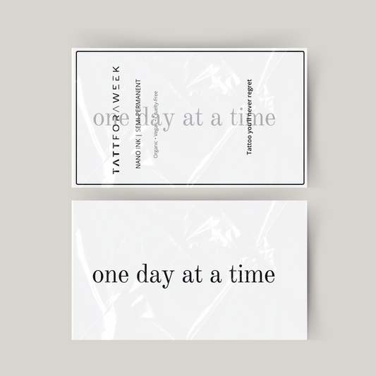 Tillfällig tatuering en dag i taget