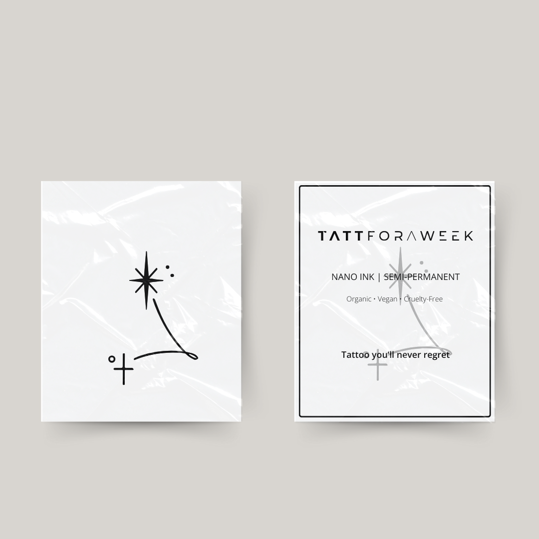 Tillfällig tatuering fiskar stjärnor