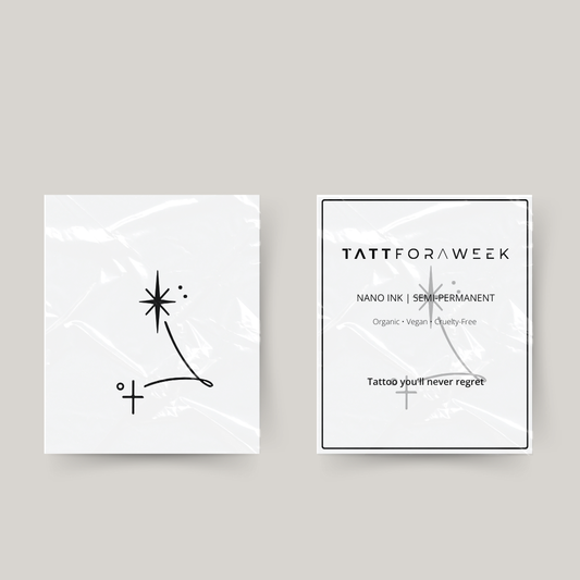 Tillfällig tatuering fiskar stjärnor