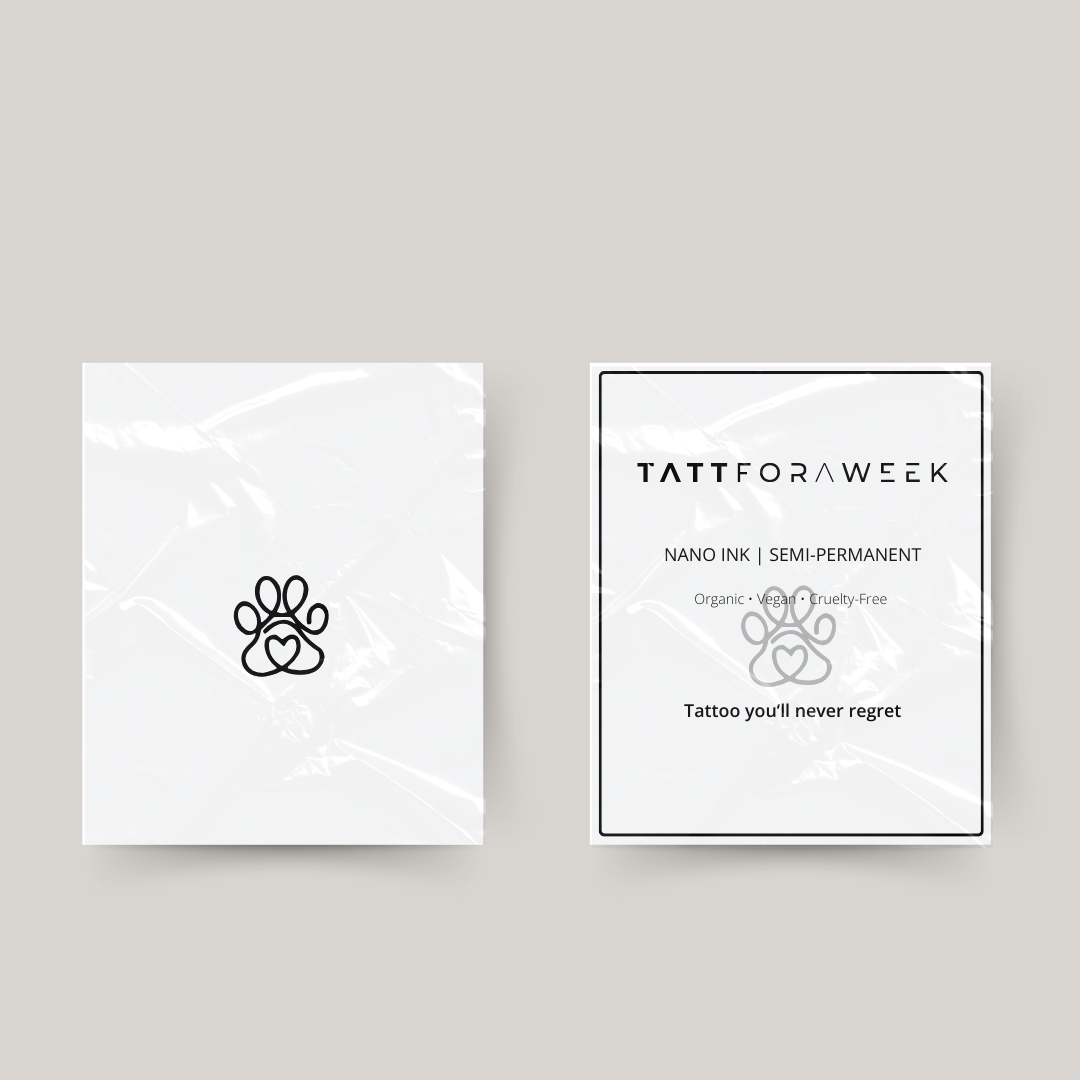 Tillfällig tatuering tass kärlek