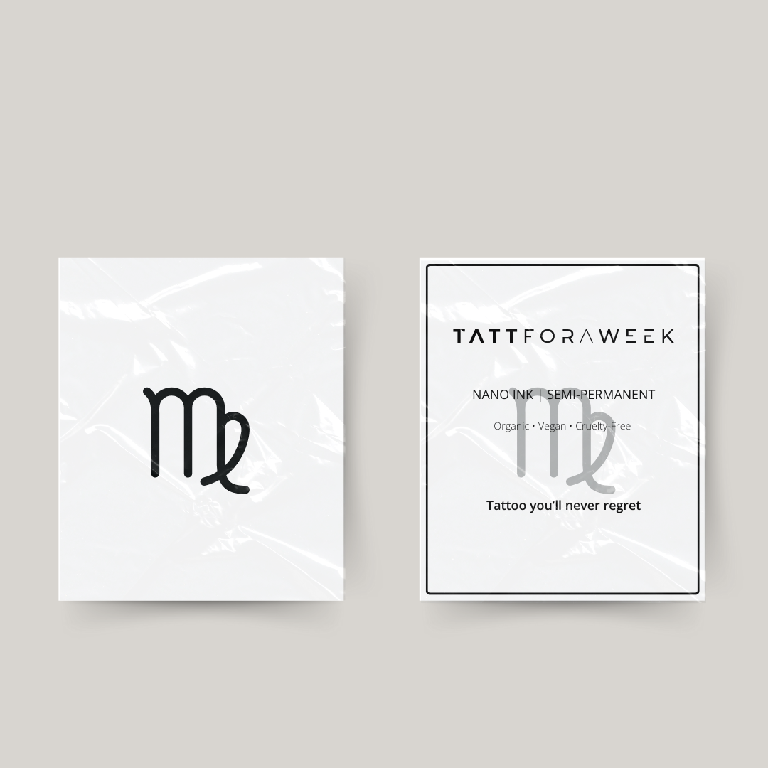 Tillfällig tatuering stjärntecken Jungfrun