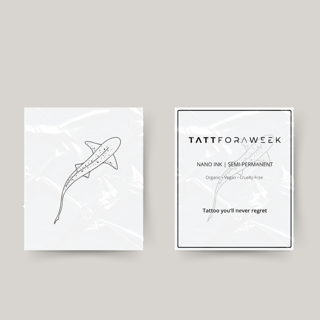 Tillfällig tatuering tigerhaj