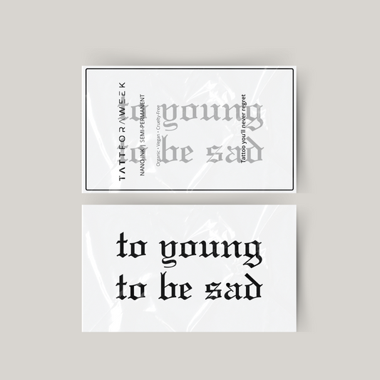 Tillfällig tatuering till ung för att vara ledsen