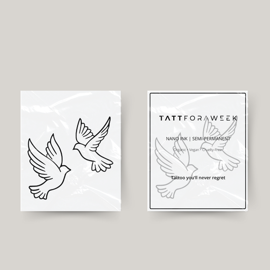 Tillfällig tatuering flygande fåglar