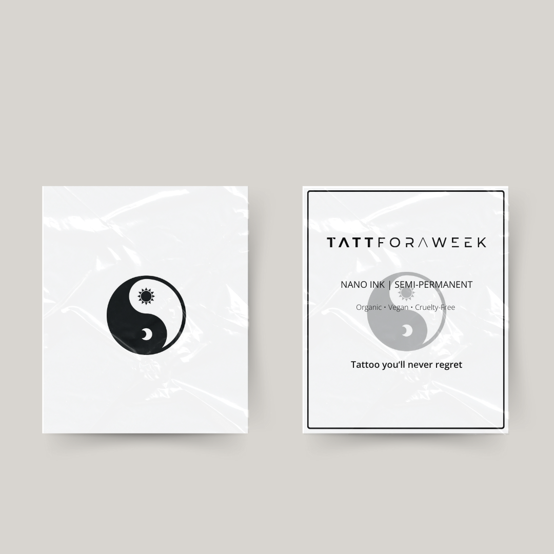 Tillfällig tatuering yn och yan sol och måne