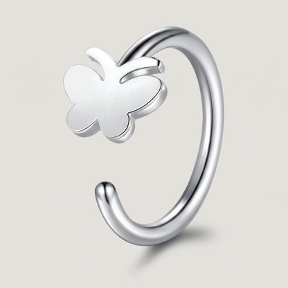 Nep neusring vlindertje zilver