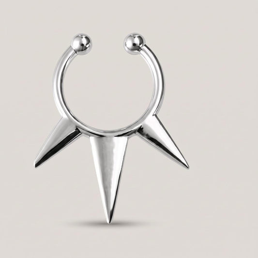Nep septum spikes zilver