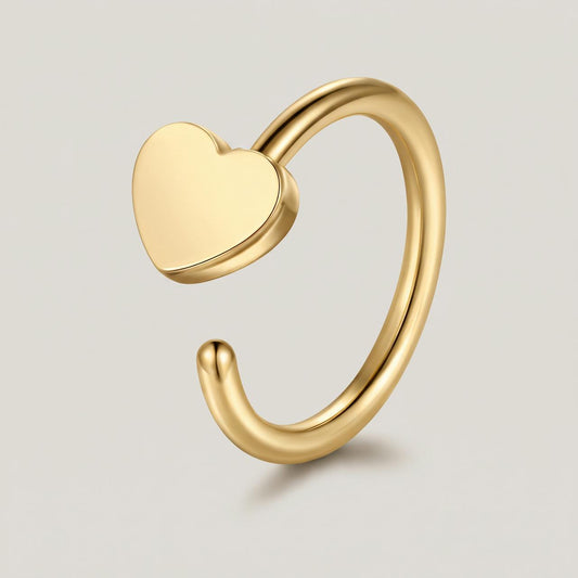 Nep neusring hartje goud
