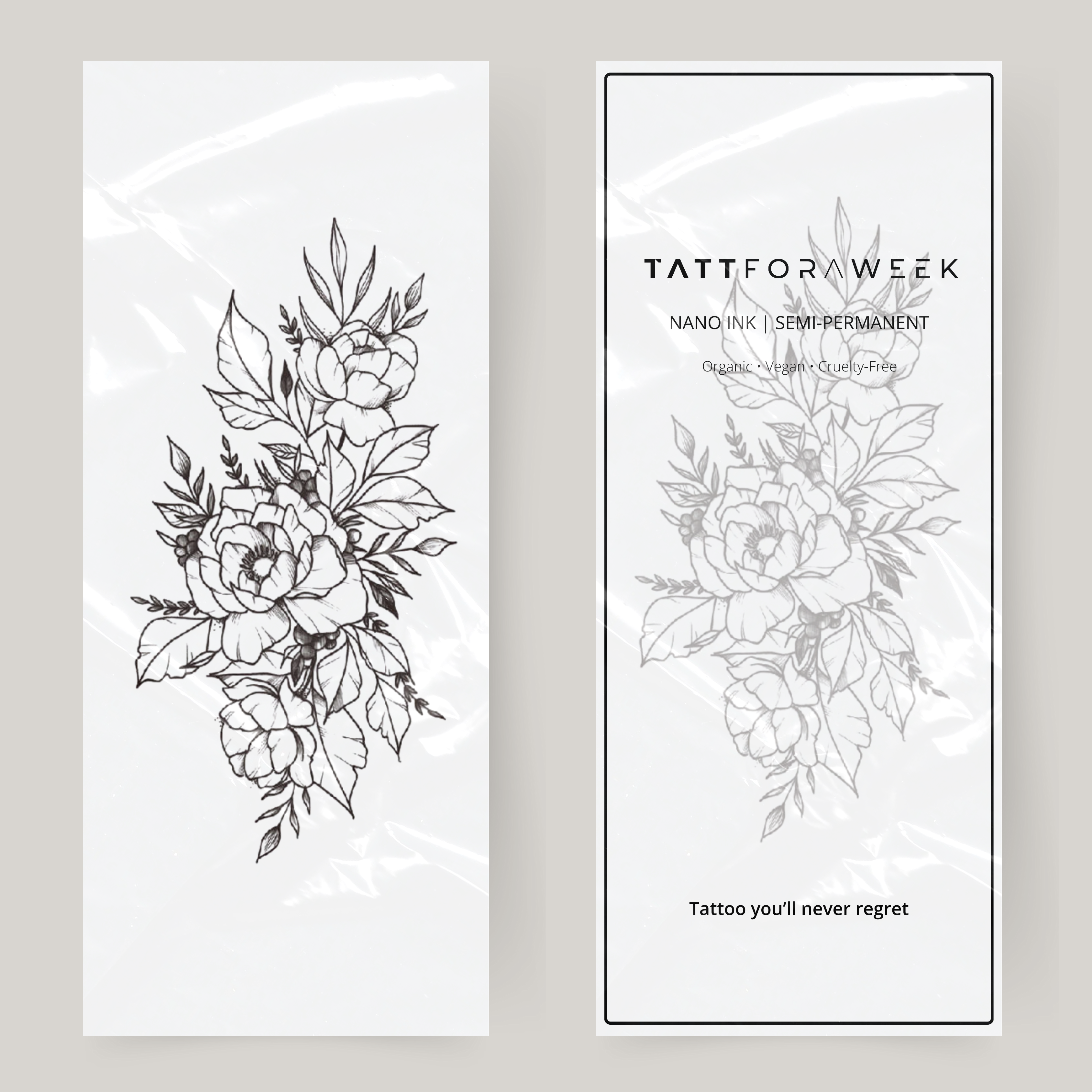 Stor falsk tatuering rosenbuske