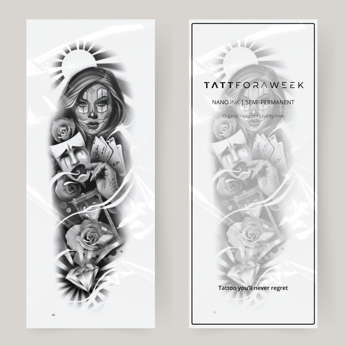 Spelande på falska tatueringshylsor