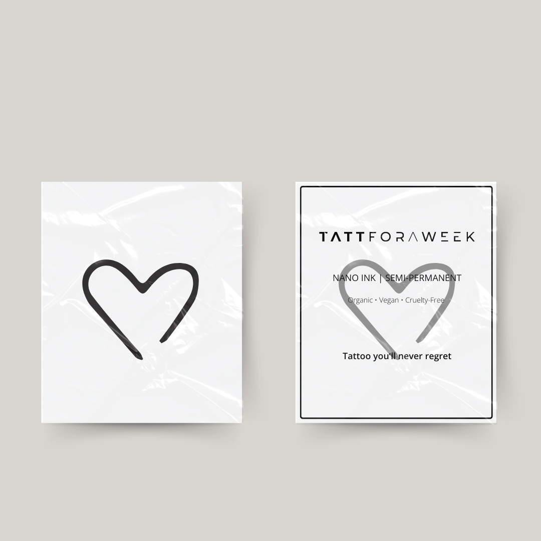 Tijdelijke tattoo onderbroken hartje