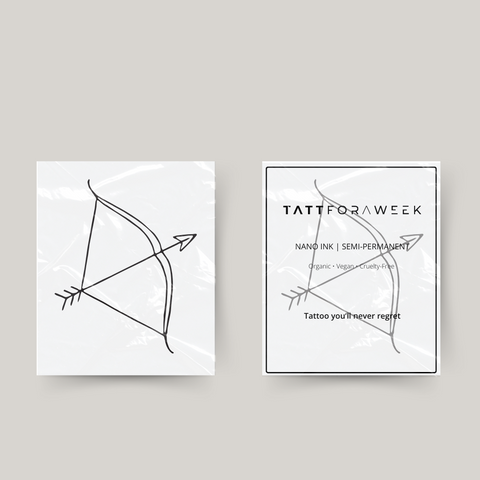 Tillfällig tatuering pil och båge