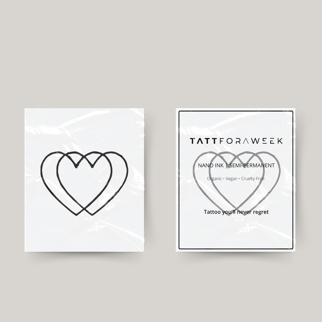 Tijdelijke tattoo twee hartjes