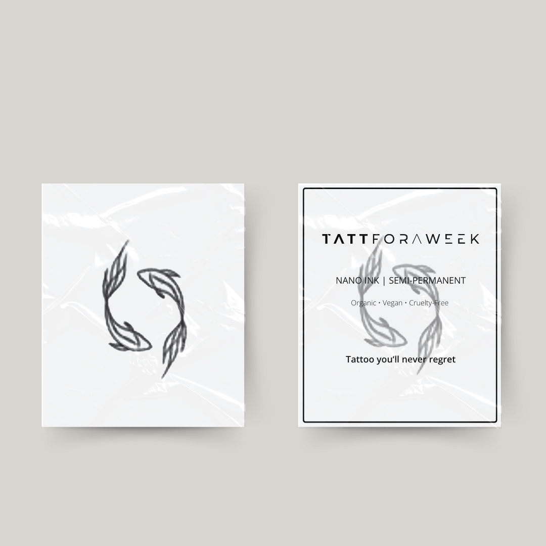 Tijdelijke tattoo vissen yin yang